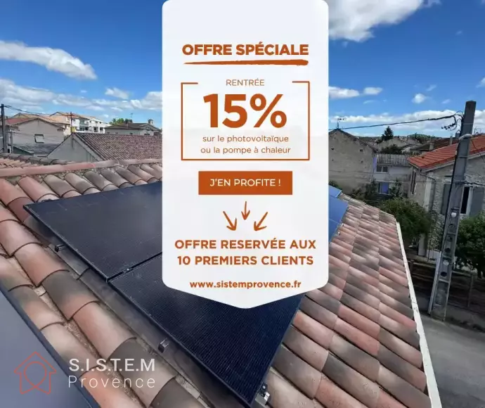 –15 % sur l’installation de panneaux solaires ou de pompe à chaleur